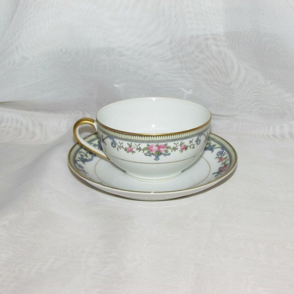 Chan Lake Antique Noritake China Cup & Saucer Japan Cottagecore - Picture 4 of 9
